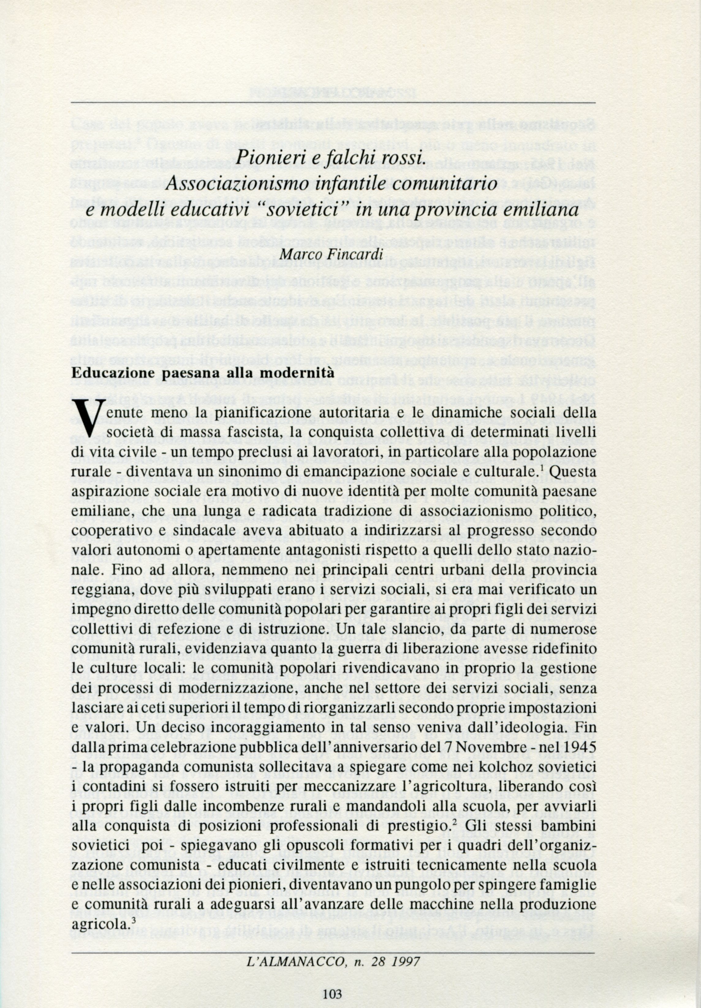 Pionieri e Falchi Rossi. Associazionismo infantile comunitario di Marco Fincardi