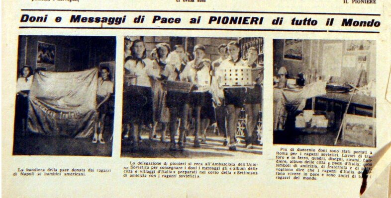 Delegazione di Pionieri della Pace visita all ambasciata Pioniere n33 del 26 agosto 1951