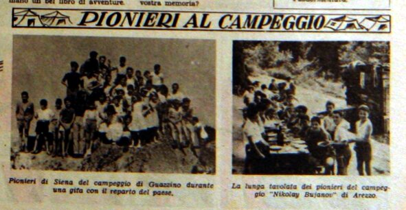 Tavolata di Pionieri a Campeggio Pioniere n37. 20 settembre 1953