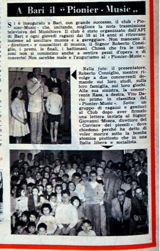 Bari Pionier Music n20. 17 maggio 1959