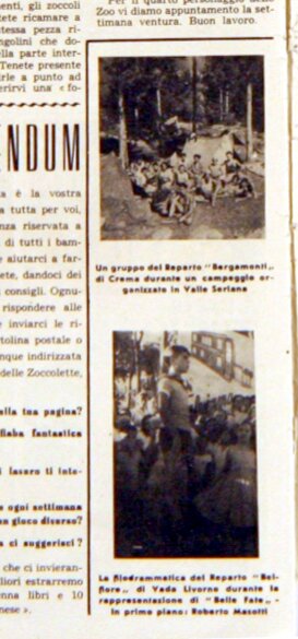 Pionieri di Crema in campeggio in Valle Seriana CR Pioniere n51 del 28 dicembre 1952