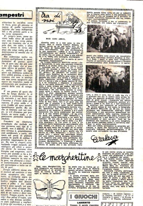 Pionieri di Ponte a Ema articolo sul n. 16 del 16 aprile 1950 su Noi Ragazzi