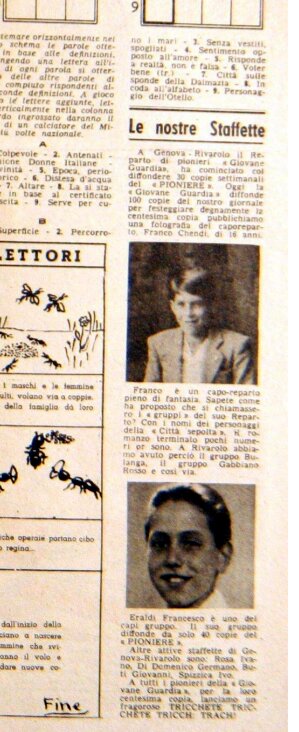 Staffete di Rivarolo GE N 4 del Pioniere del 27 gennaio 1951