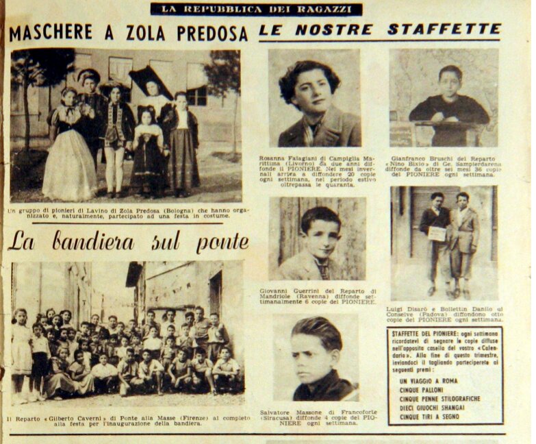 Staffetta di Genova Sampierdarena Pioniere n31del 3 agosto 1952