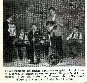 Cantante Luigi Ricci Pioniere n. 26 24 giugno 1956