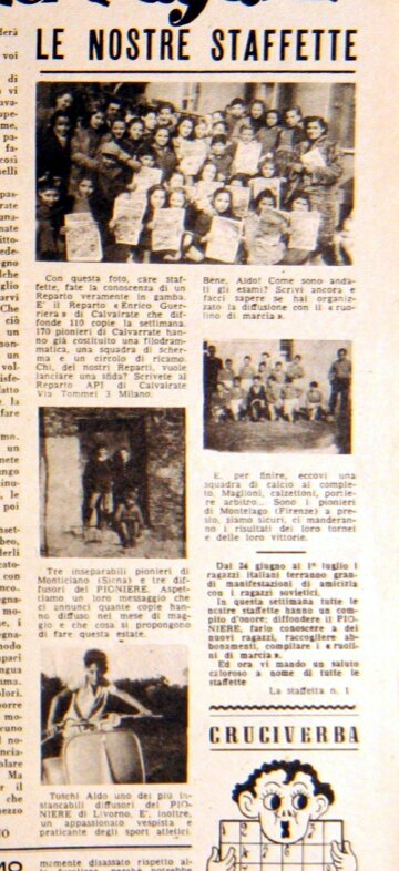 Staffette di Livorno Pioniere n25. 24 giugno 1951