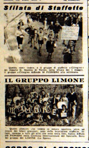 Il Gruppo di Limone Pioniere n. 33 26 agosto 1951