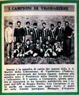 Squadra Calcio di Vigodarzene Pioniere n 32 9 agosto 1959