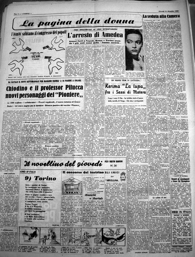 LUnita del 18.12.1952. Pagina delle Donne