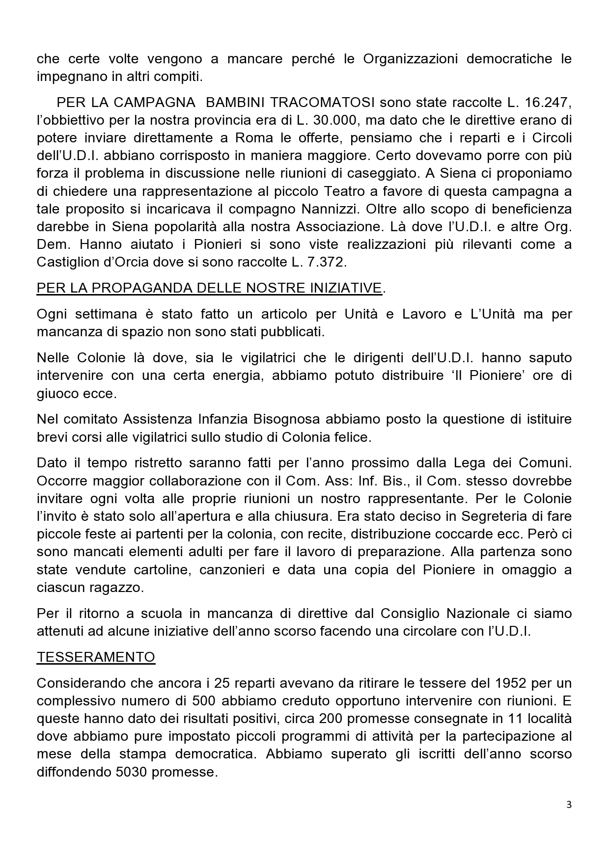 Trascrizione della Relazione svolta dallA.P.I. prov. senese dall8 6 al 25 9 1952 page0003
