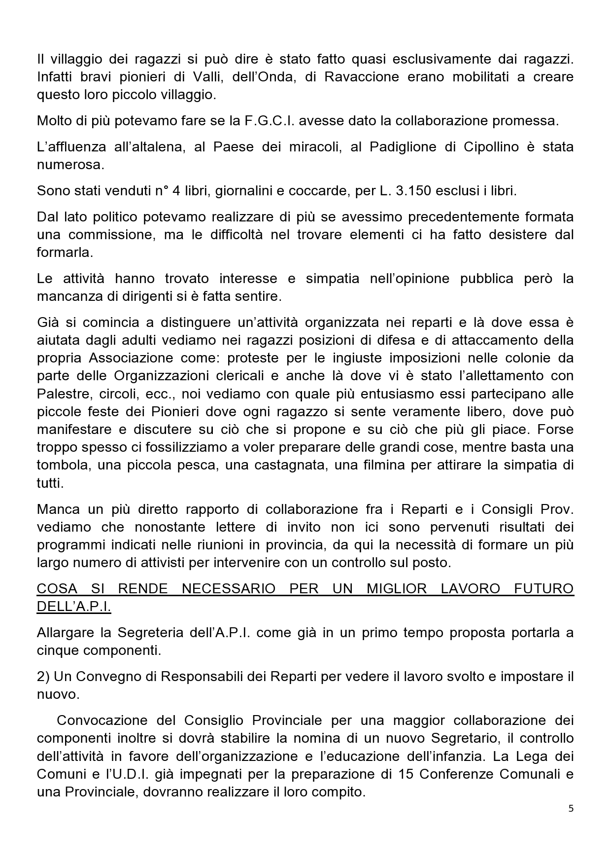 Trascrizione della Relazione svolta dallA.P.I. prov. senese dall8 6 al 25 9 1952 page0005