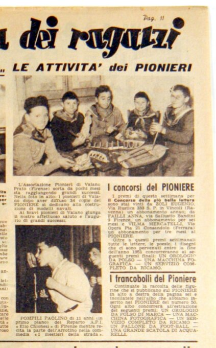 Pionieri di Vaiano PO Pioniere n1 del 6 gennaio 1952