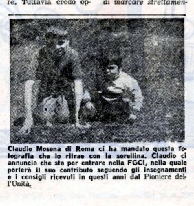 Pioniere Claudio Mosena Pioniere dell Unita n.29 28 luglio 1966