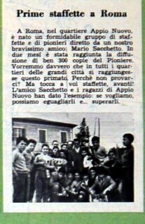 Staffette nel quartiere Appio Nuovo Pioniere n.16 19 aprile 1959