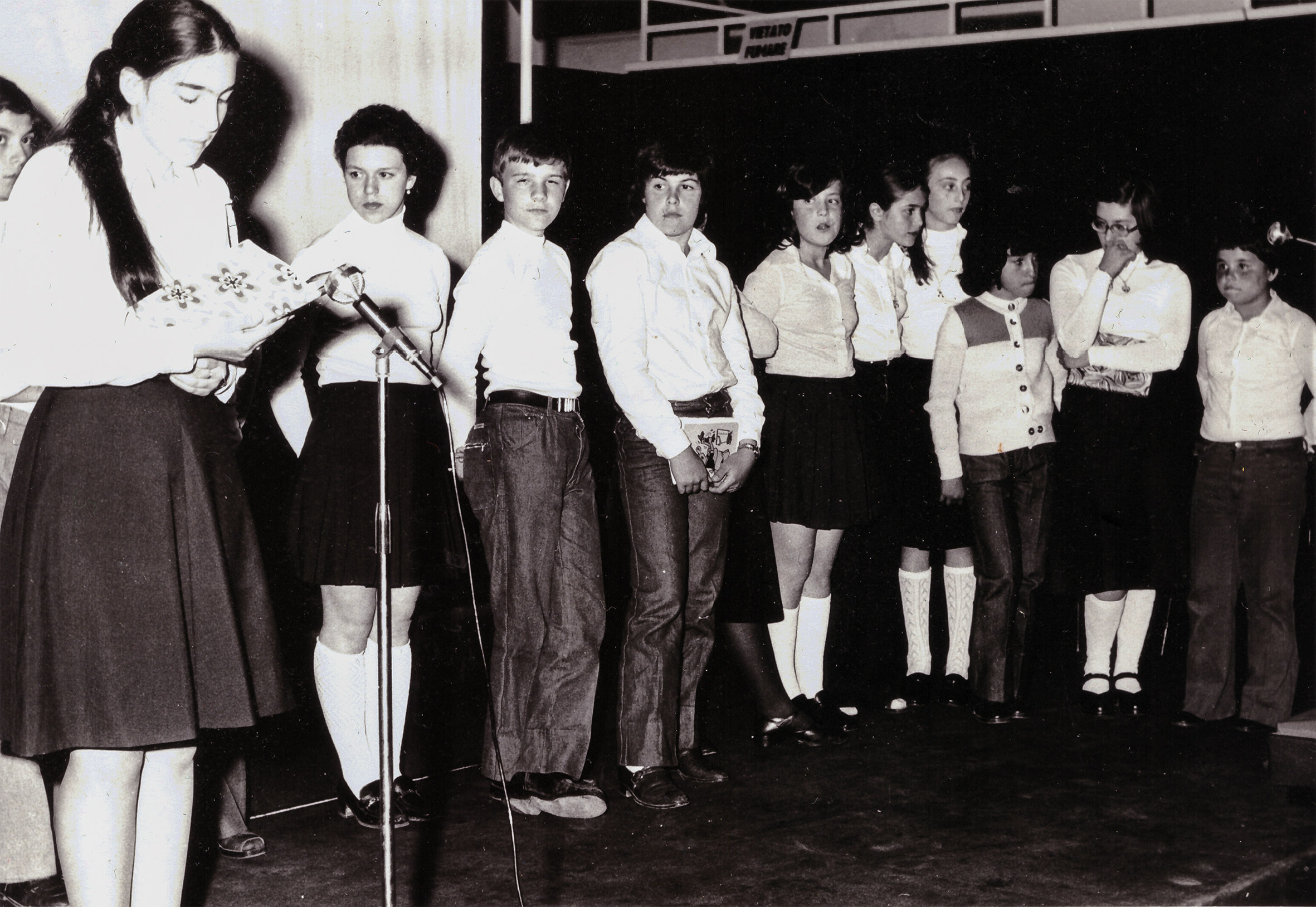 1975 concerto Pionieri a Capodistria Claudia Marzia Vola Sergio Stefano Simona Nadia Fontani