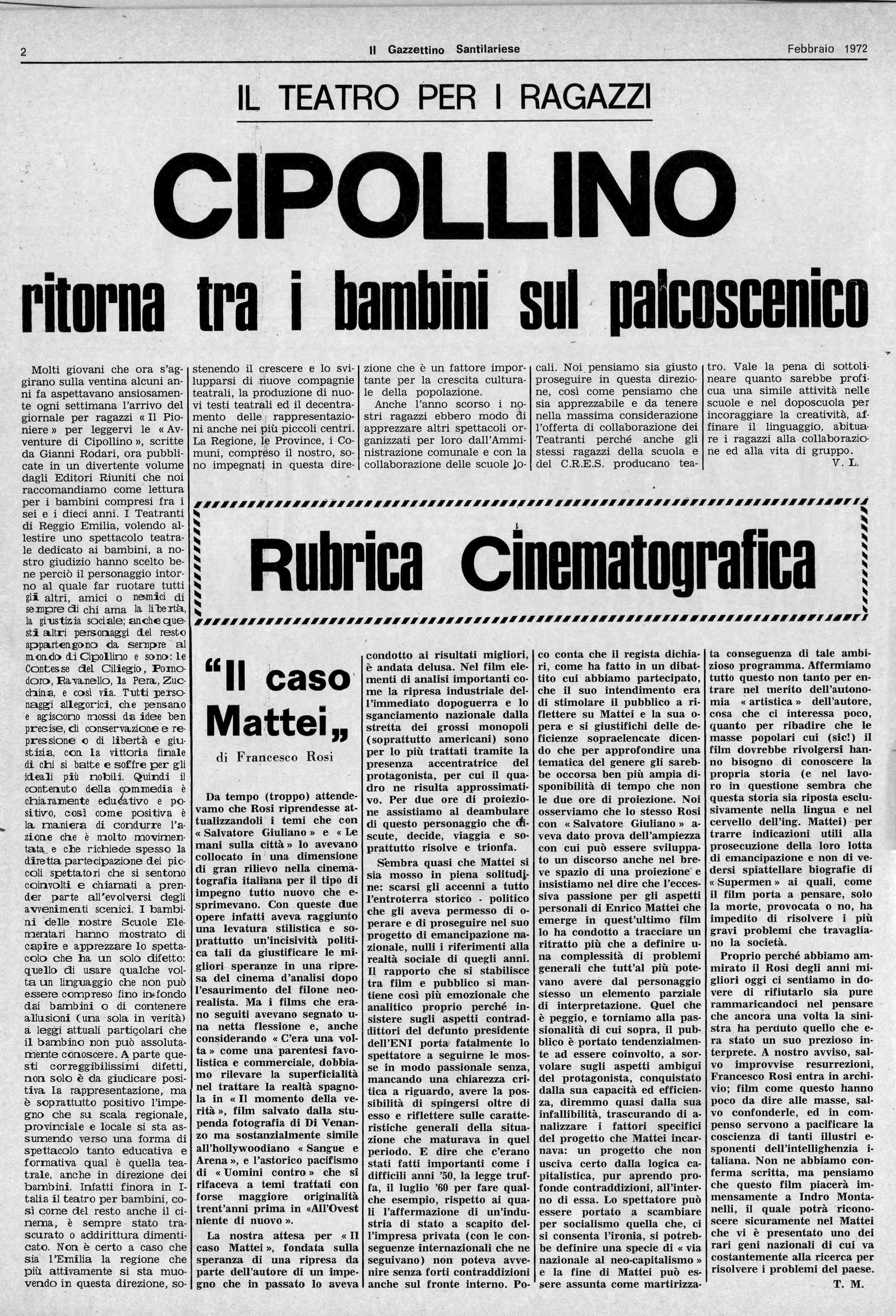 febbraio 1972 Cipollino torna tra i bambini compressed