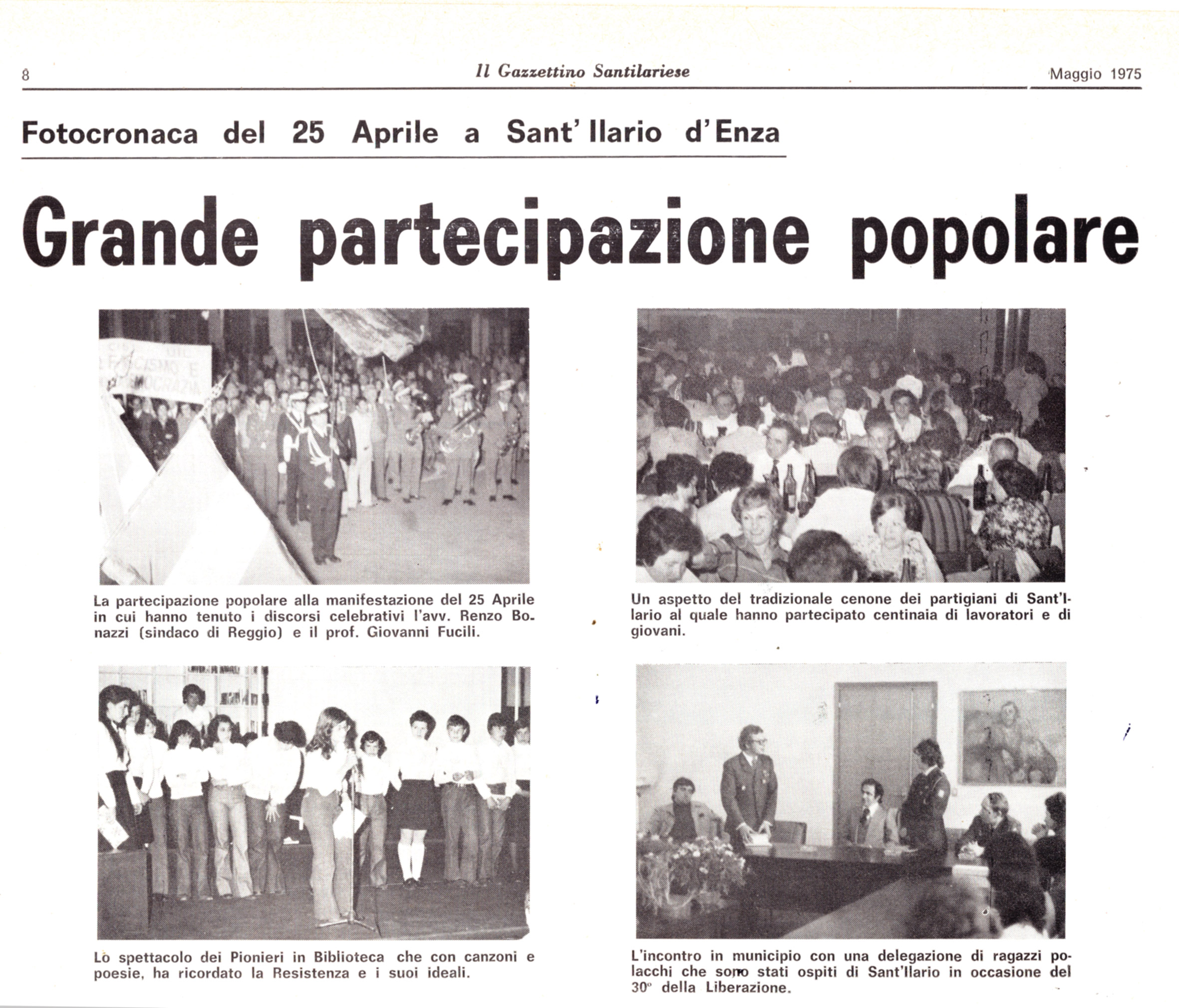 maggio 1975 spettacolo Pionieri per 25 aprile