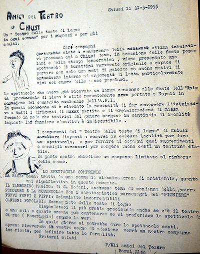 amici del teatro 1955 Documento della Fondazione Istituto Piemontese Antonio Gramsci di Torino