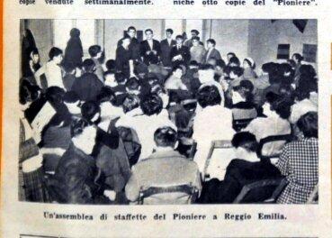 Assemblea staffette a Reggio Emilia -  Pioniere n 16  17 aprile 1960
