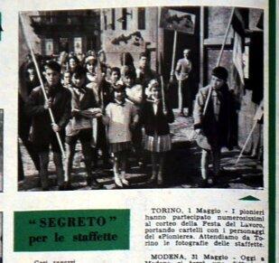 Pionieri 1 maggioa a Torino - Pioniere n. 22.  31 maggio 1959
