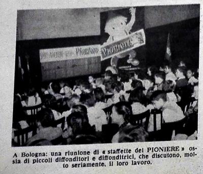 Riunione staffette a Bologna.  Bollettino UDI 1952