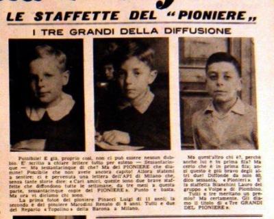 Staffette del Pioniere a Milano - Pioniere n. 32  12 agosto 1951.1