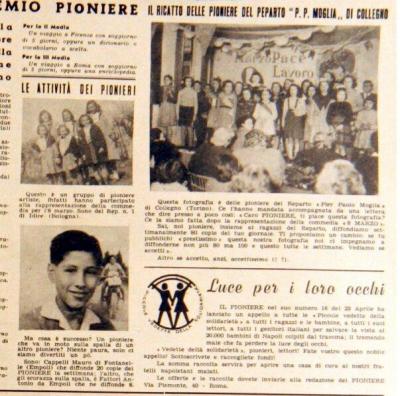 Staffette di Bologna - Pioniere n°19. del 7 maggio 1952
